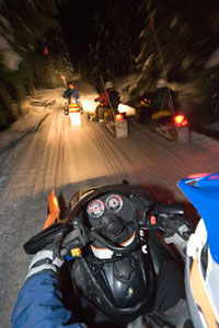 Fondue by Snowmobile