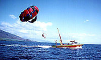 Parasailing on Maunalua Bay