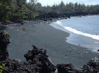 Black Sand Beach on the Big Island