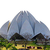 Tour of Bahai Lotus Temple by private vehicle