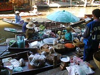 Damnoen Saduak Floating Market in Bangkok