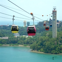 Morning at Sentosa Island from Singapore