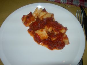 Our result of rolling the gnocchi Tuscan Cooking Course and Dinner in Florence