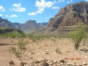 Grand Canyon valley floor Grand Canyon All American Helicopter Flight