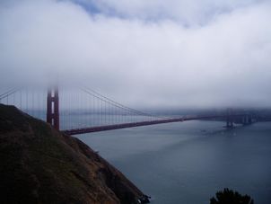 Golden Gate bridge shrouded in fog Alcatraz plus Muir Woods, Giant Redwoods and Sausalito