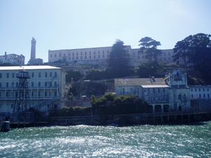 Approaching Alcatraz from ferry Alcatraz plus Muir Woods, Giant Redwoods and Sausalito