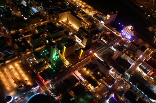 Fremont Street Vegas Night Strip Helicopter Flight