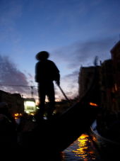 Gondolier in the twilight Venice Gondola Ride and Serenade