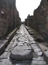 Pompeii back street Naples and Pompeii Day Tour from Rome