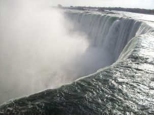 Looking down the falls Niagara Falls from New York by Air