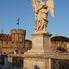 Bird resting on S Angelo Bridge Rome Hop On Hop Off Double Decker Bus Tour