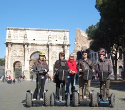 On the Segways in front of the Arch of Constantine Rome Segway Tour
