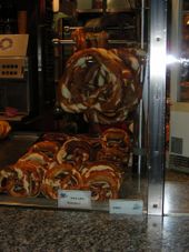Pretzels for sale in the Hauptbahnhof Bavarian Beer and Food Evening Tour in Munich