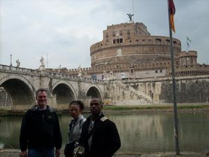 The Tiber River with Sant' Angelo Rome Hop On Hop Off Double Decker Bus Tour