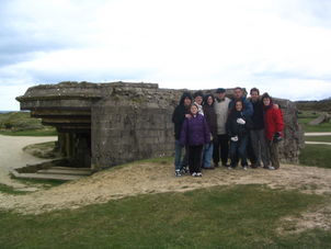 Sgt Ramiro G. Cortez - 8th AF 511th Bomb Group Polebrook June 1944 w/family Normandy Battlefields Tour - American World War II Beaches