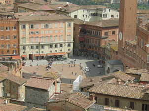 Piazza del Campo Siena and San Gimignano Full Day Tuscany Tour from Florence