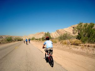 On the road The Earthquake Canyon Bike Express