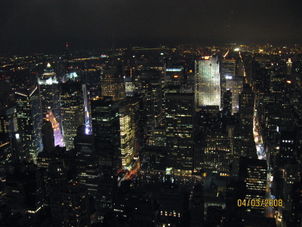 Late night view from Empire State Building The New York Pass
