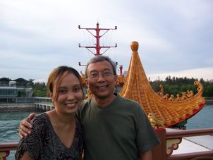 Father and Daughter Imperial Cheng Ho Singapore Harbour Dinner Cruise