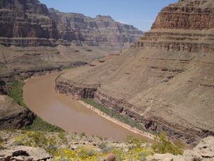 View from landing area Grand Canyon All American Helicopter Flight