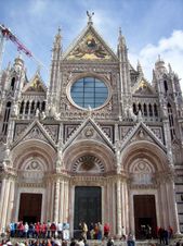 Front of Sienna Cathedral Siena and San Gimignano Full Day Tuscany Tour from Florence