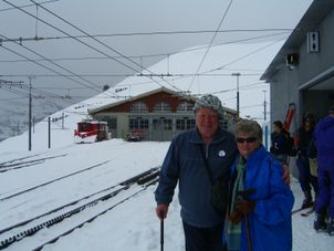 Brian and Margaret have made it to the top Jungfraujoch - Top of Europe (from Lucerne)